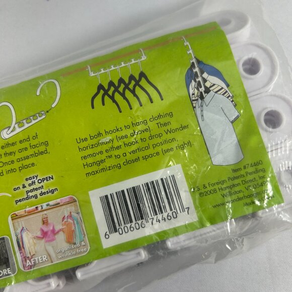 Wonder Hanger 8 Pack Closet Space Saving Organizing As Seen on TV New - Picture 5 of 7